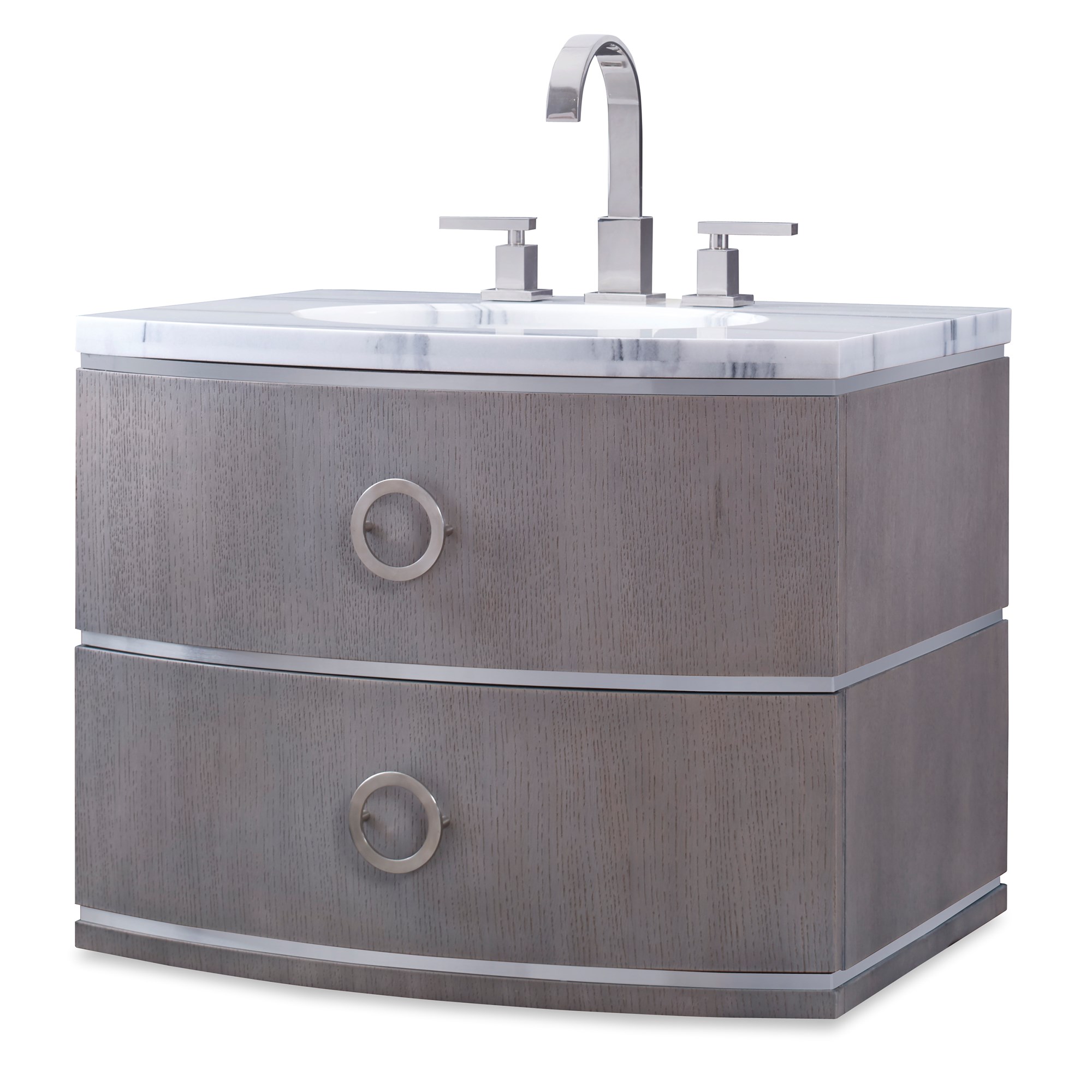 Тумбочка, Petite (до 33,5) 07231-110-211 Cirque Wall Sink Chest - Grey  Ambella  - Вид №1