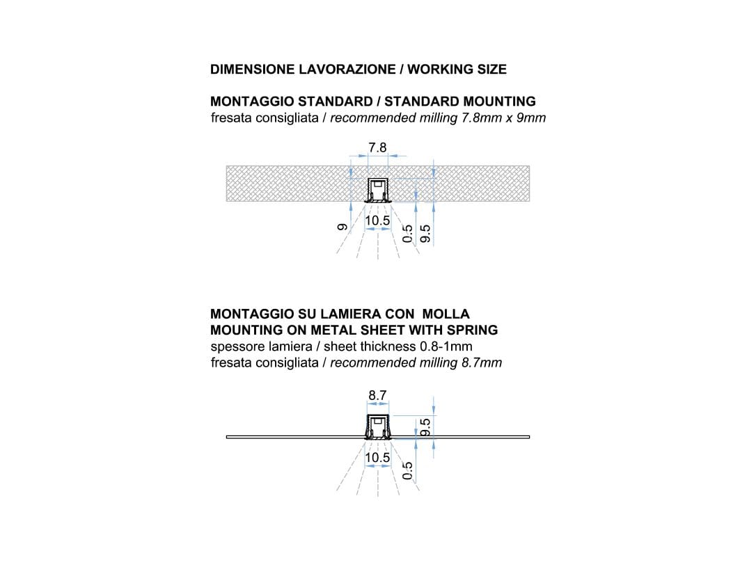 Утопленный светодиодный профиль Metalarredo MIRE1 ARCH-00086248 - Вид №2