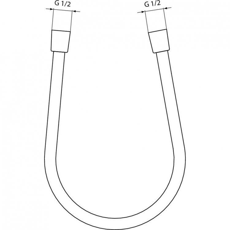A3306XG Пластиковый шланг для душа 1250 мм Ideal Standard IDEALRAIN - Вид №2