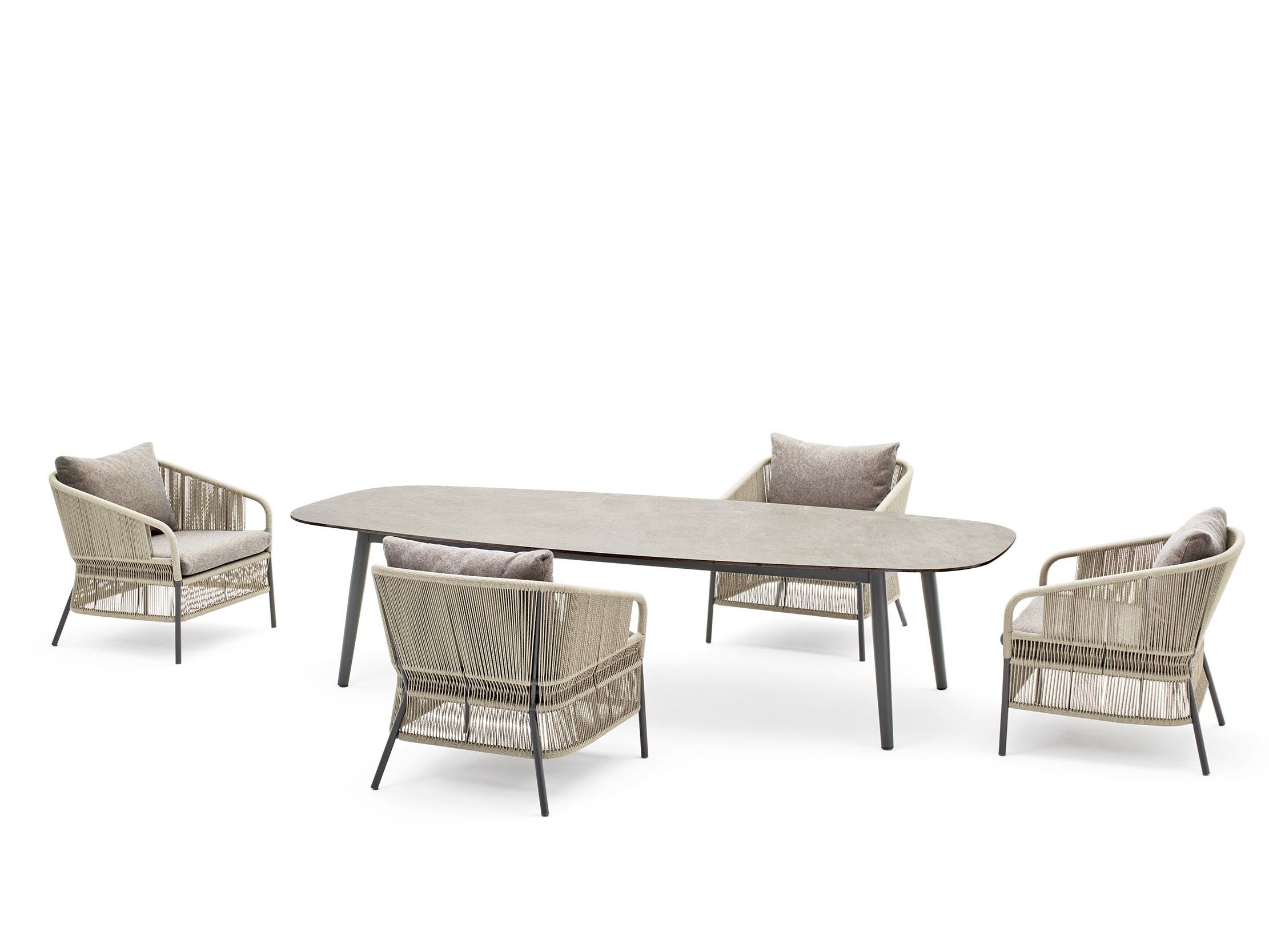 Алюминиевый овальный садовый стол с порошковым покрытием Varaschin эллипс ARCH-00067954 - Вид №1