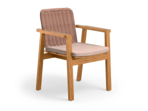 Стул для сада из тикового дерева с подлокотниками