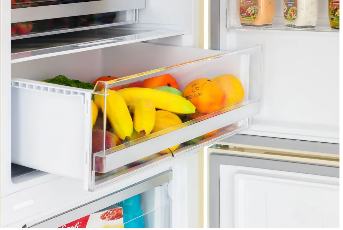 9021258 Холодильник с морозильником   HIBERG RFC-400DX NFGY inverter бежевый STDN-0002759 - Вид №3