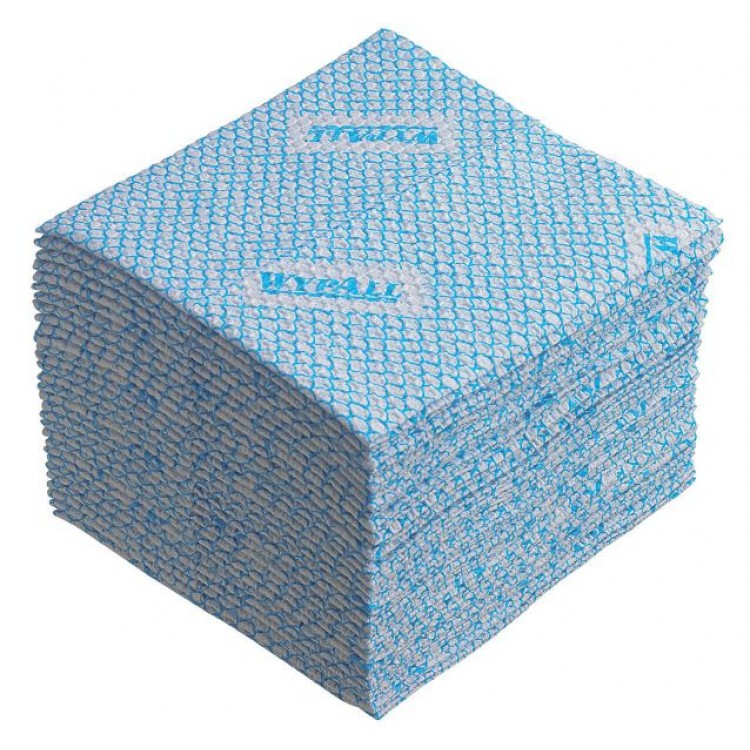 19139 Kimberly Clark Протирочные салфетки листовые Kimberly-Clark WypAll X80 Plus 19139 1-слойный 8 пачек по 30 листов, синий  - Вид №1