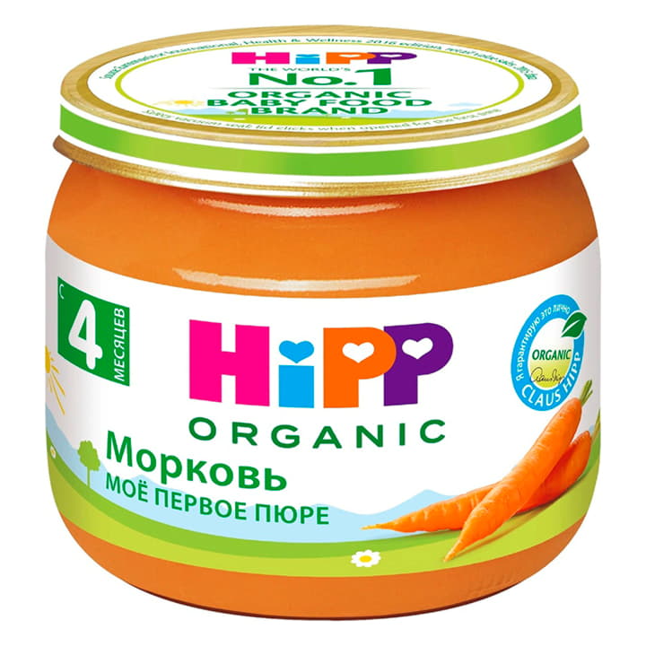 Пюре Морковь с 4 месяцев мое первое пюре HiPP 80 г Santreyd 15705