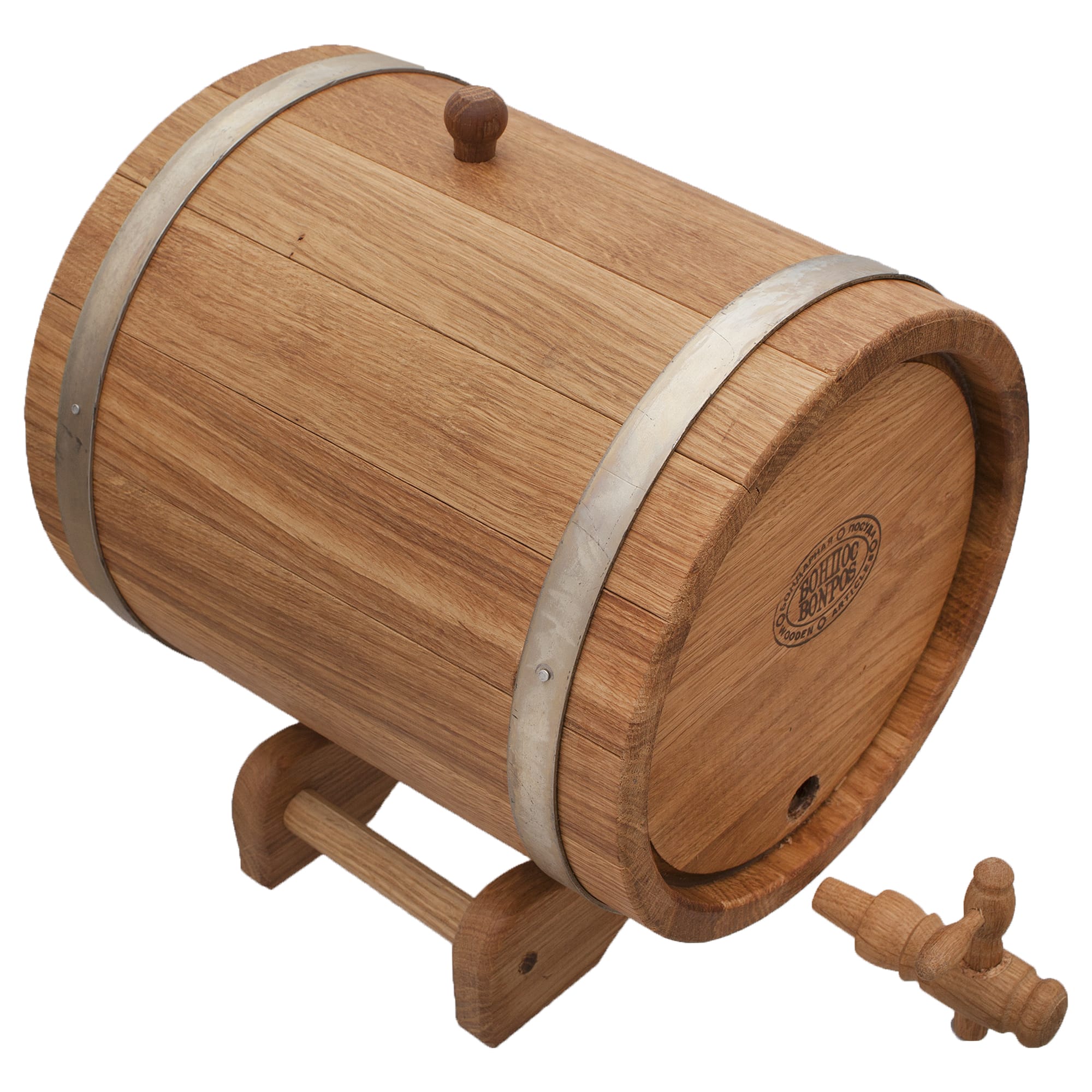 18665123 Жбан дубовый 10 л, на подставке с краном Santreyd  - Вид №1