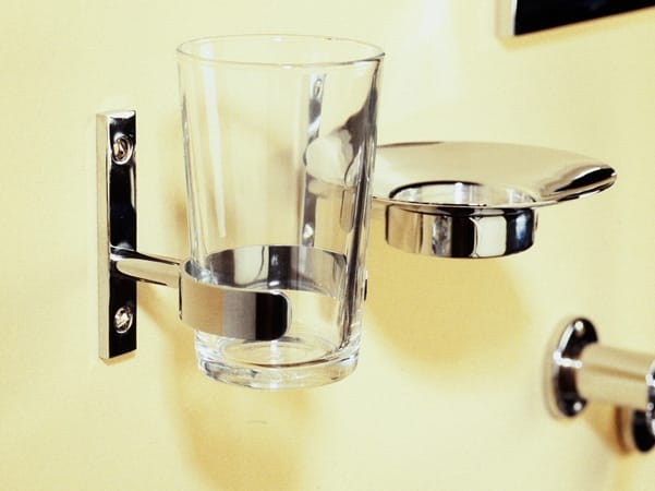 Стальной и стеклянный настенный держатель зубной щетки Rapsel Morgans ARCH-00084715