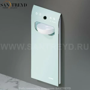 Effegibi AQUASTEAM SMART 30 AE30 Встроенный парогенератор для турецкой бани, мощность - 3 кВт, объем - от 0 до 3,5 куб. м., производительность - 4,4 кг/час, отделка: гнутое стекло с шелкографией и окрашенный аллюминий