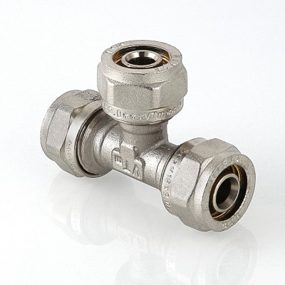 VTm.331.N.262026 Фитинг обжимной – тройник Valtec 26 х 20 х 26 мм  - Вид №1