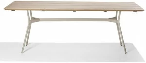 TRIBÙ Прямоугольный садовый стол из алюминия и дерева Branch 07652t/07654t