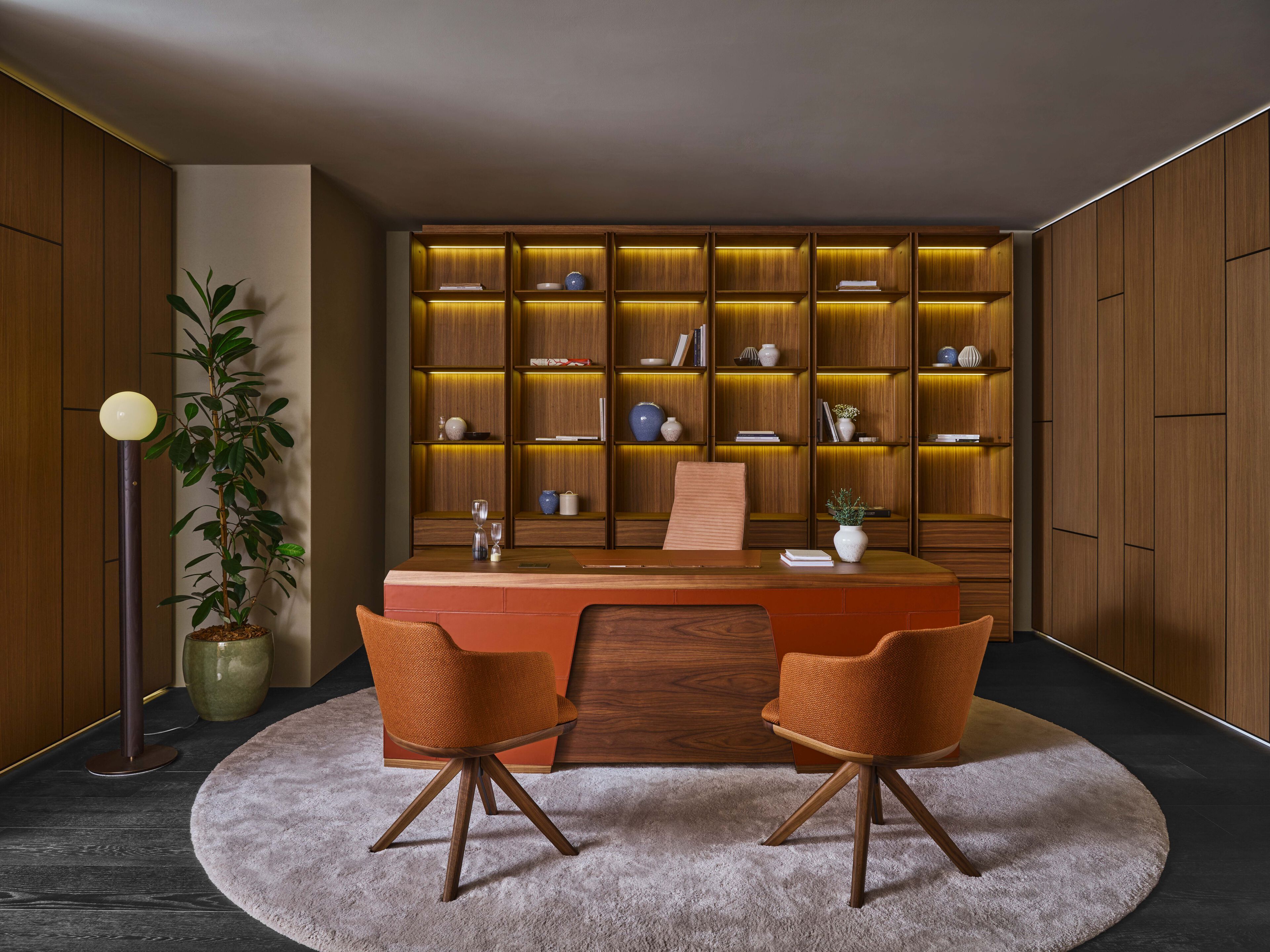 Модульная Книжная полка из грецкого ореха с ящиками Porada Twenty-Four ARCH-00146523 - Вид №2