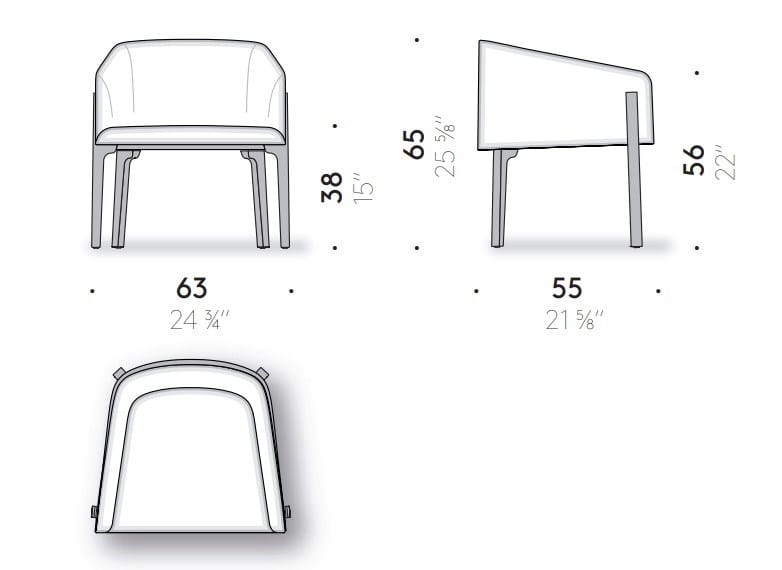 Тканевое кресло с подлокотниками DE PADOVA Chesto ARCH-00054013 - Вид №1
