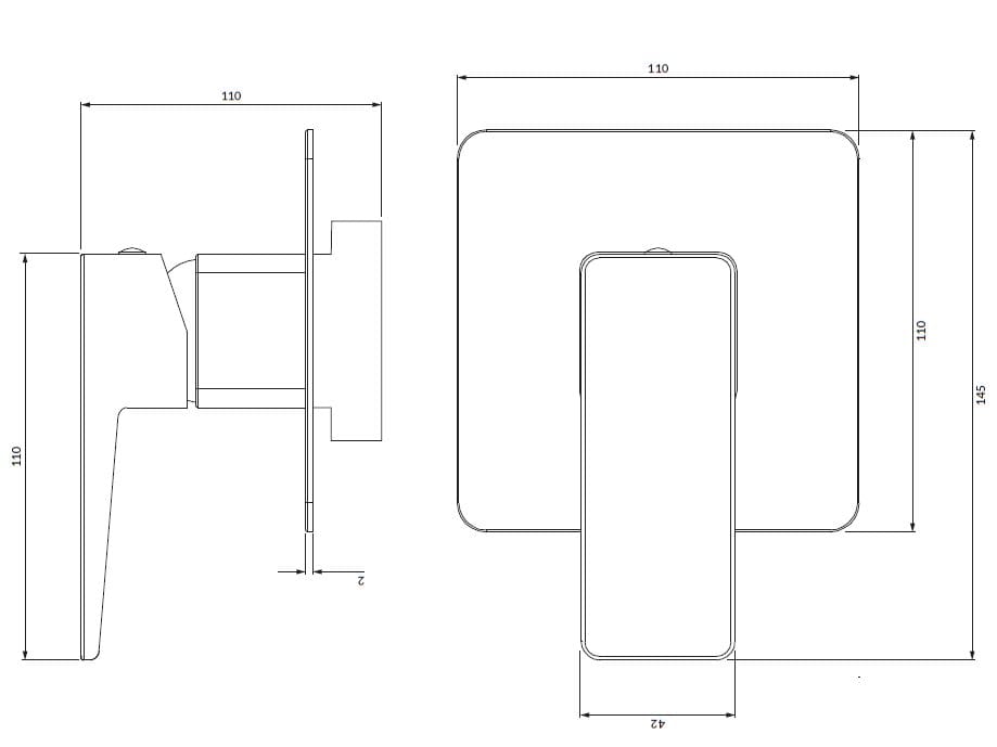 Встраиваемый смеситель для душа с одним отверстием OMNIRES ARCH-00136226 - Вид №4