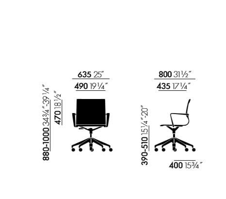 Тканевый поворотный операционный стул VITRA Physix ARCH-00039313 - Вид №25