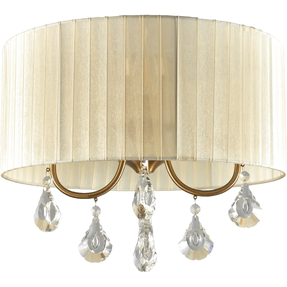 Люстра хрустальная подвесная Жаклин 4 лампы 8 м² цвет бежевый MW-Light STLM-2183507 - Вид №1