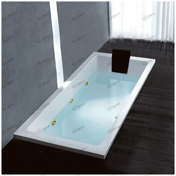 Ванна Gruppo treesse Quadra 170 V072B-DX-GD белая с золотой фурнитурой гидромассажем и дезинфекцией прямоугольная встроенная правая STXV072BDXGD