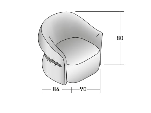 Кресло с подлокотниками Flou Мадам Баттерфляй ARCH-00021203 - Вид №9