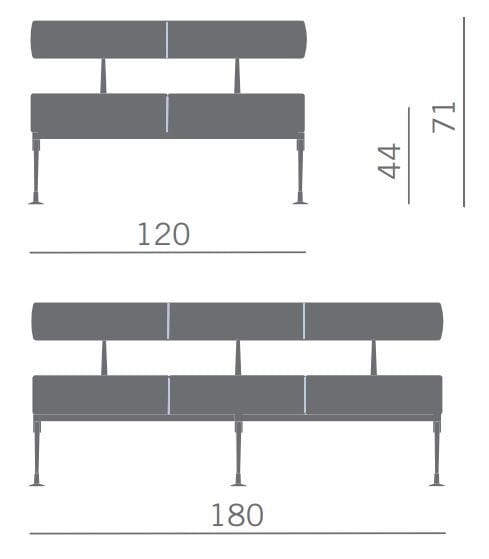 Кожаная скамья со спинкой Kastel Kuros ARCH-00087867 - Вид №10