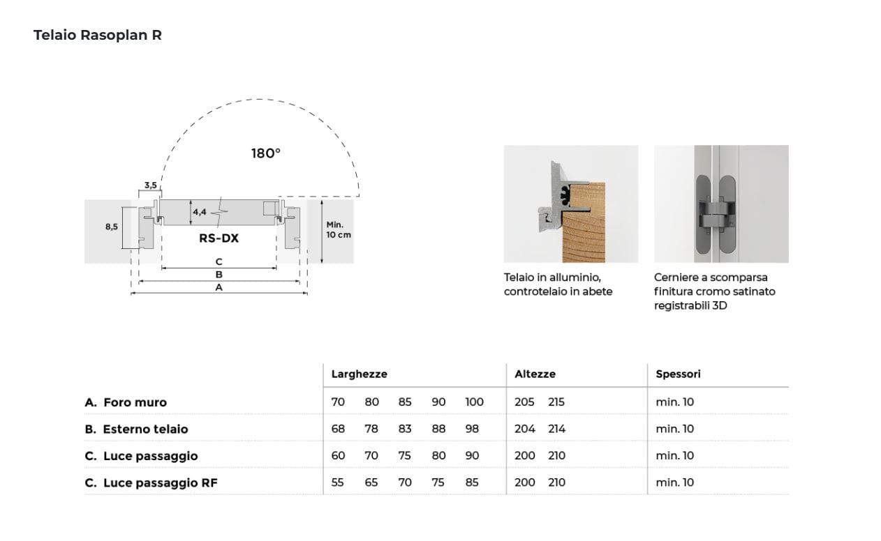Заподлицо распашная дверь с выдвижными петлями Venus Design Вера ARCH-00053216 - Вид №5