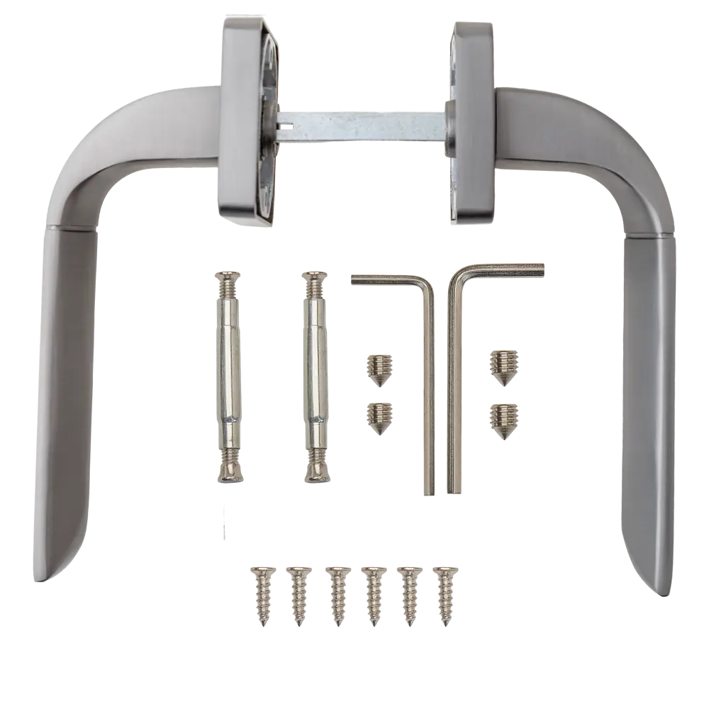 Дверная ручка на розетке Armex H-22104-A без запирания цвет графит STLM-2163361 - Вид №2