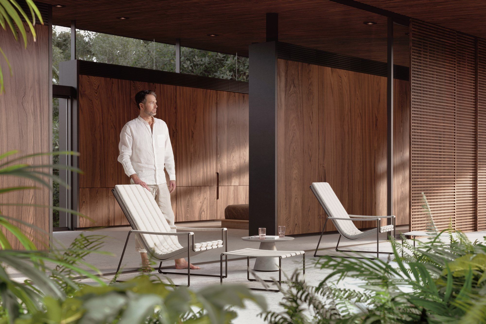 Ткань сани сад стул с подголовником Royal Botania Strappy ARCH-00076566 - Вид №2