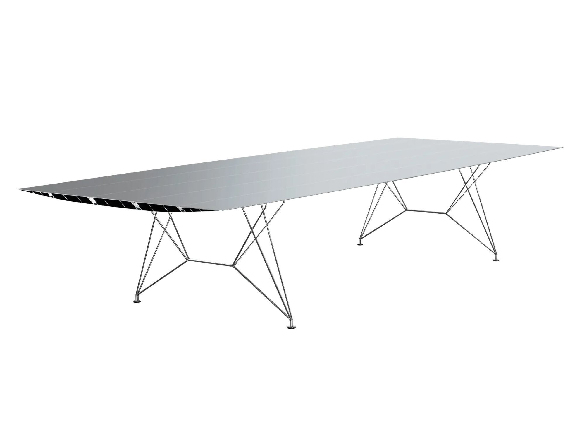 Прямоугольный обеденный стол из алюминия и нержавеющей стали BD Barcelona Aluminium ARCH-00104938 - Вид №2