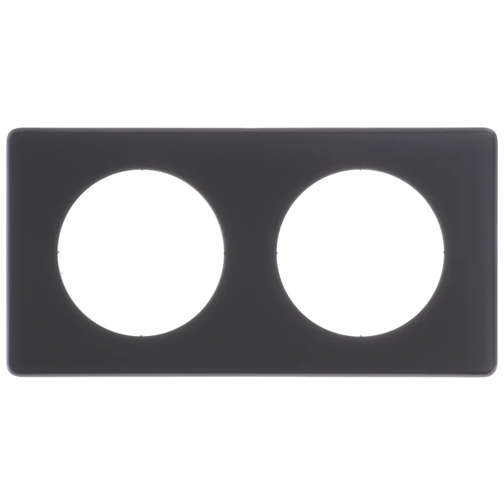 Рамка для розеток и выключателей Legrand Celiane 2 поста, цвет перкаль чёрный STLM-2033265