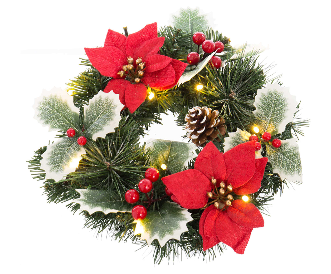 DZ-110-489 декор - венок НГ с LED TO4ROOMS 