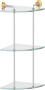 STI 119 Полка угловая 3-х ярусная 23 cm 3SC STILMAR CHROME/GOLD