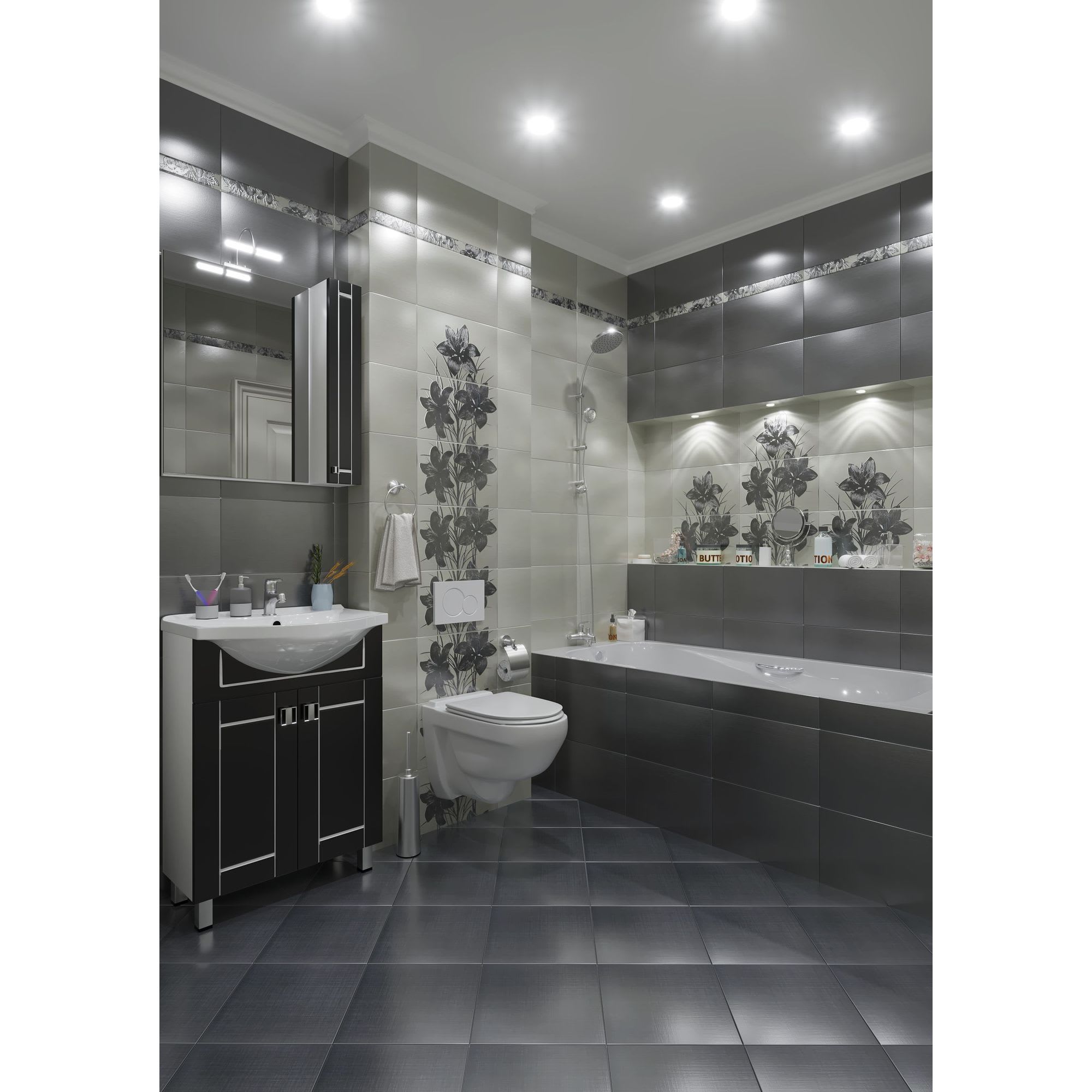 12530148 Бордюр «» 5х40 см цвет серый Пиано Santreyd  - Вид №5