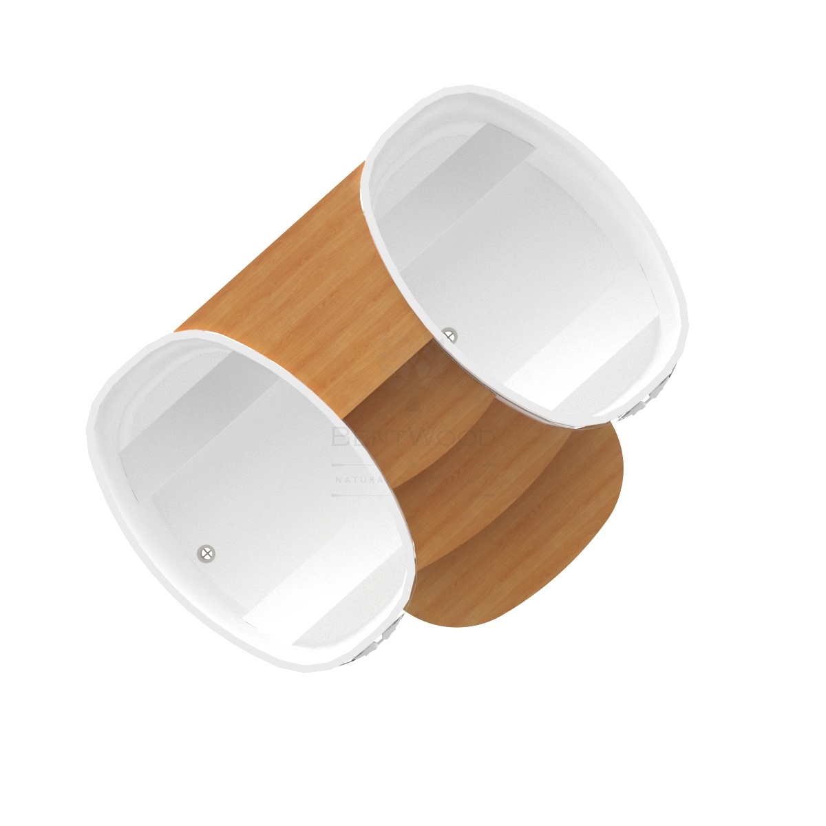 2130 Подиум на 2 купели 0,76х1,16 лиственица натуральная Alyarus  - Вид №2