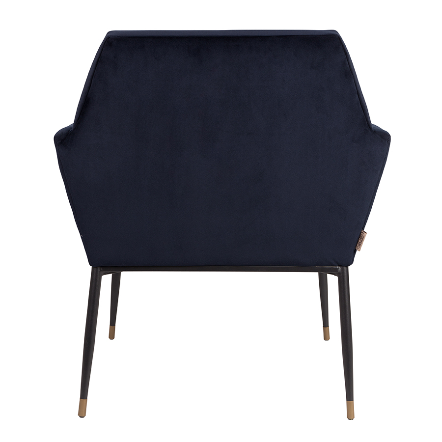 Кресло Kate темно-синее высокое под бархат Dutchbone 1200154 - Вид №6