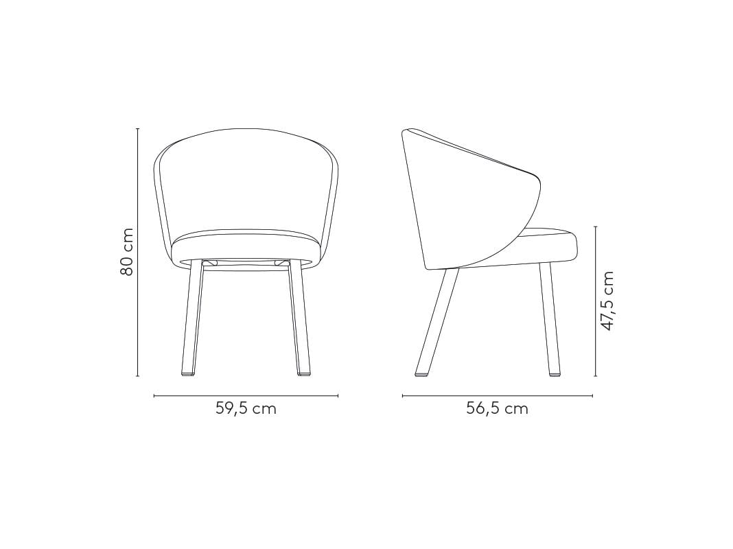 Тканевый стул с подлокотниками MOBLIBERICA GAVI ARCH-00120080 - Вид №6