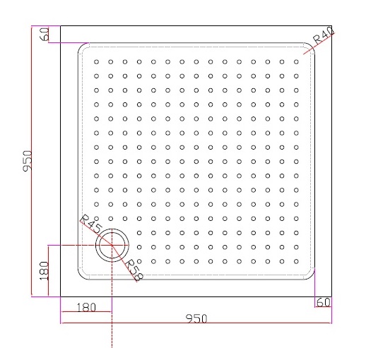 Акриловый поддон CEZARES TRAY-A-A-95-15-W  - Вид №1