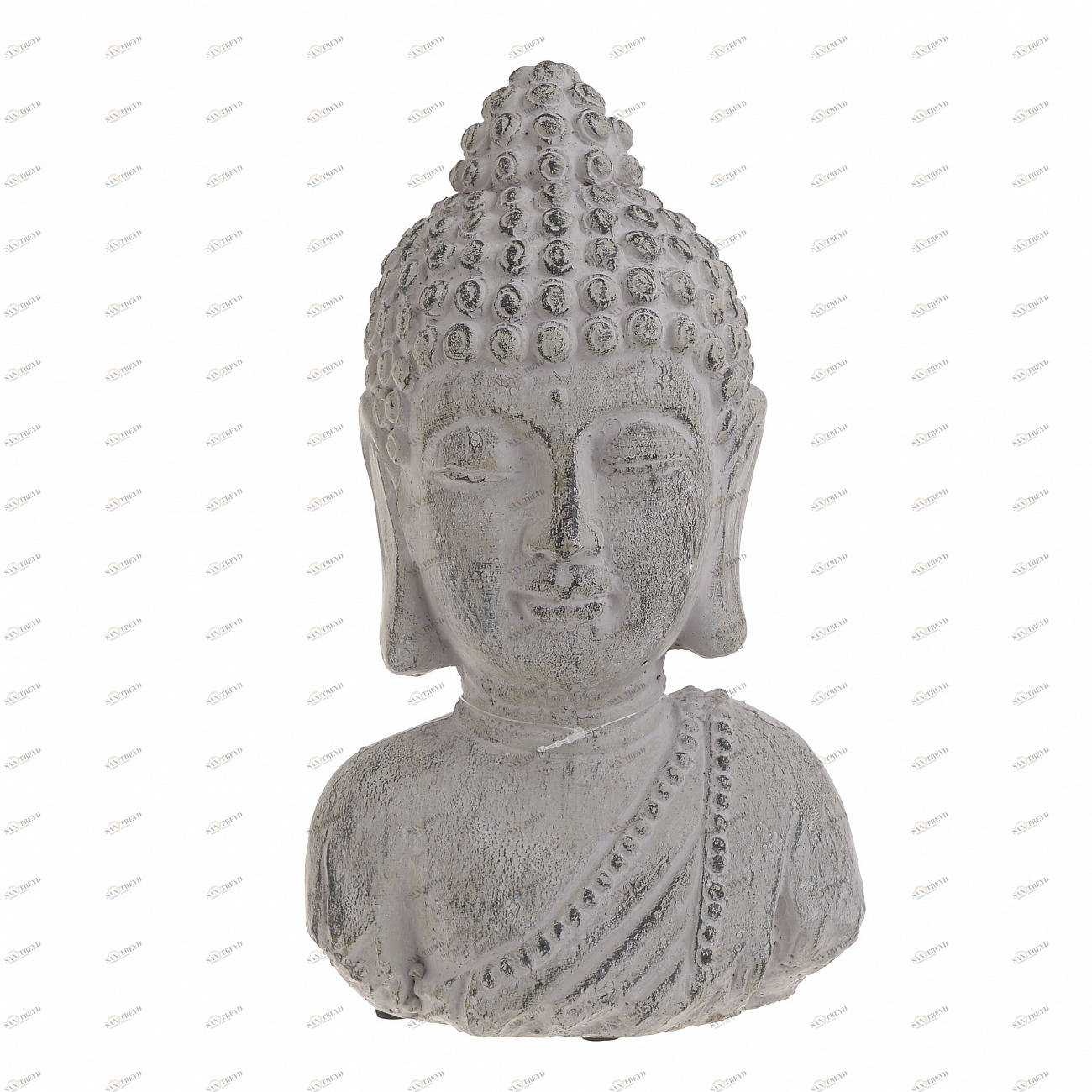 Статуэтка декоративная 31 см серая Buddha TO4ROOMS ЛИЦА 00-3893648 Серый 