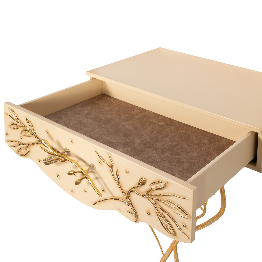 15013 Консоль Oliva Branch Айвори Мраморное золото BOGACHO 4627196596863 - Вид №6