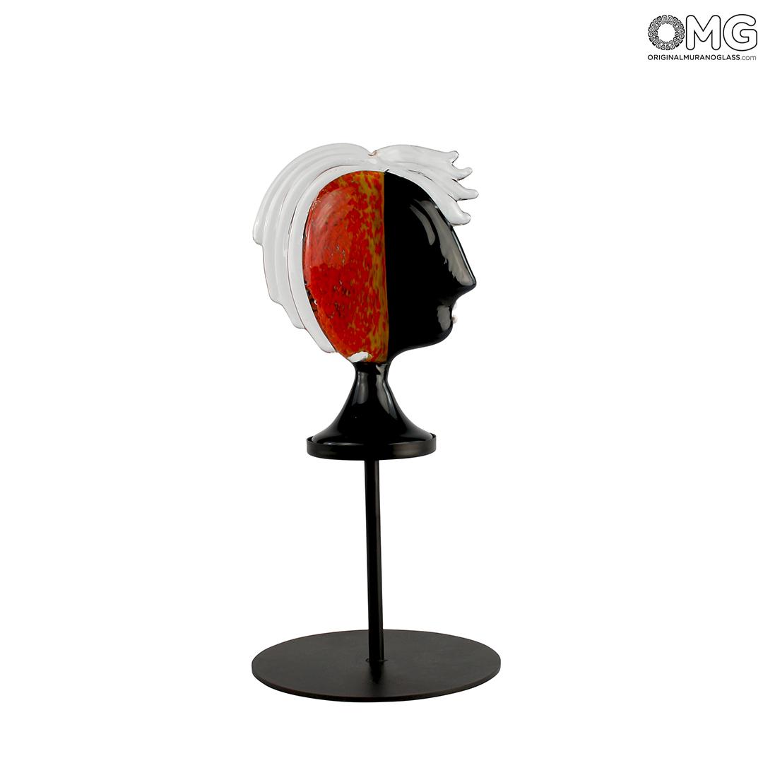 4415 ORIGINALMURANOGLASS Статуэтка в стиле Пикассо - Красная - муранское стекло OMG 3 см  - Вид №1