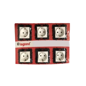 Розетки Legrand Structura встраиваемые с заземлением, цвет слоновая кость, 6 шт. 82678616 STLM-2002067