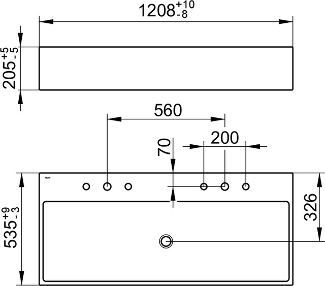 39082311206 Двойной керамический умывальник KEUCO Edition 90 - Вид №2
