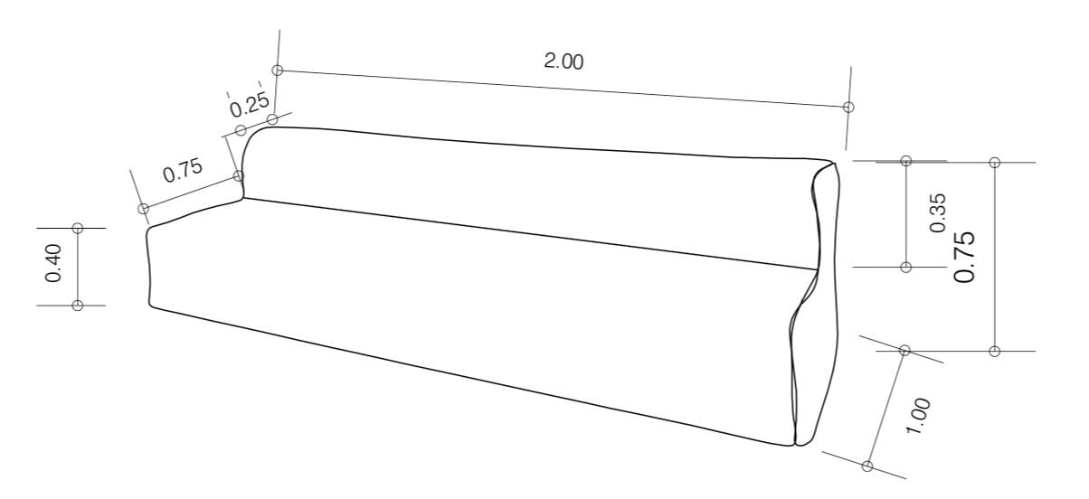 3-местный тканевый съемный садовый диван MX HOME CE-B3P / CE-L3P / CE-R3P ARCH-00075829 - Вид №10