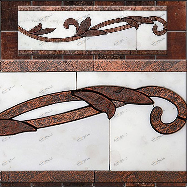 БОРДЮР ИЗ МРАМОРА LN-5 SKALINI FLORAL LN5