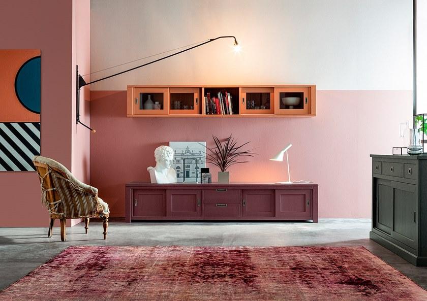 Devina Nais Модульная стенка для хранения из массива дерева с подставкой под телевизор sun-id-1417615 - Вид №3