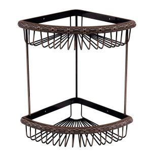 LM6682ORB Аксессуары Jasmine полка угловая, 240х240х90 мм, черная бронза LEMARK