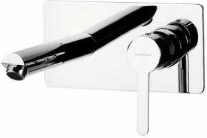 Rubinetterie Mariani Смеситель для умывальника настенный с тарелкой Noir 565-no