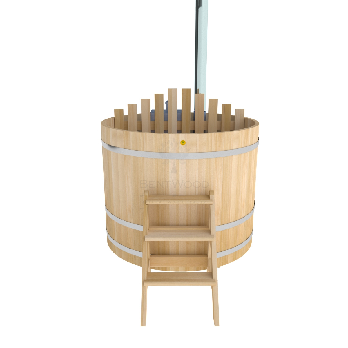 1461 Фурако из кедра D=1.5 с внутренней печкой. Высота 1,2м. Исполнение "Премиум". Alyarus  - Вид №2