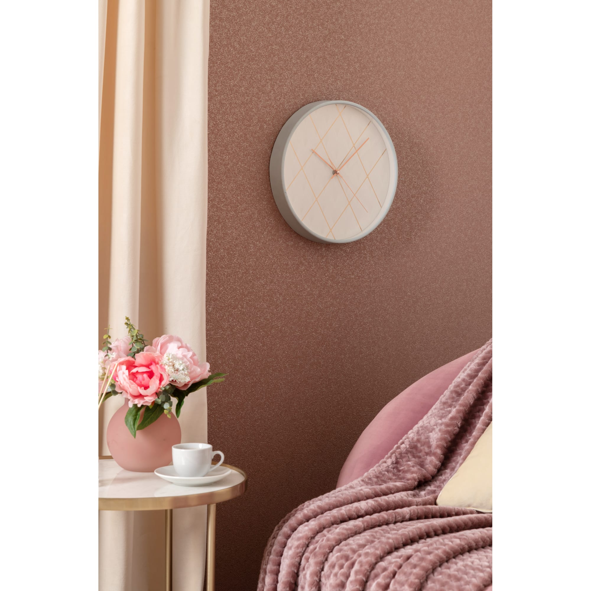 82481036 Часы настенные « в белом» 30 см Ромбы Santreyd  - Вид №4