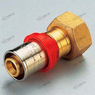 Муфта ВР 26х1" пресс с накидной гайкой плоская прокладка TIEMME 1650071