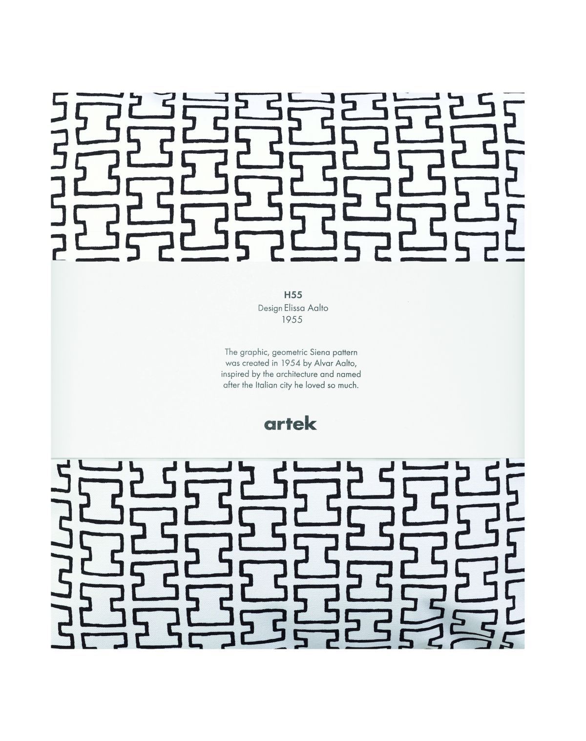 Хлопчатобумажная ткань с графическим рисунком Artek H55 ARCH-00142288 - Вид №1