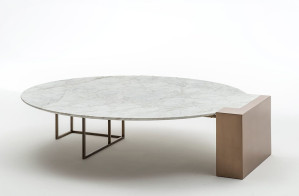 Мраморный низкий журнальный столик