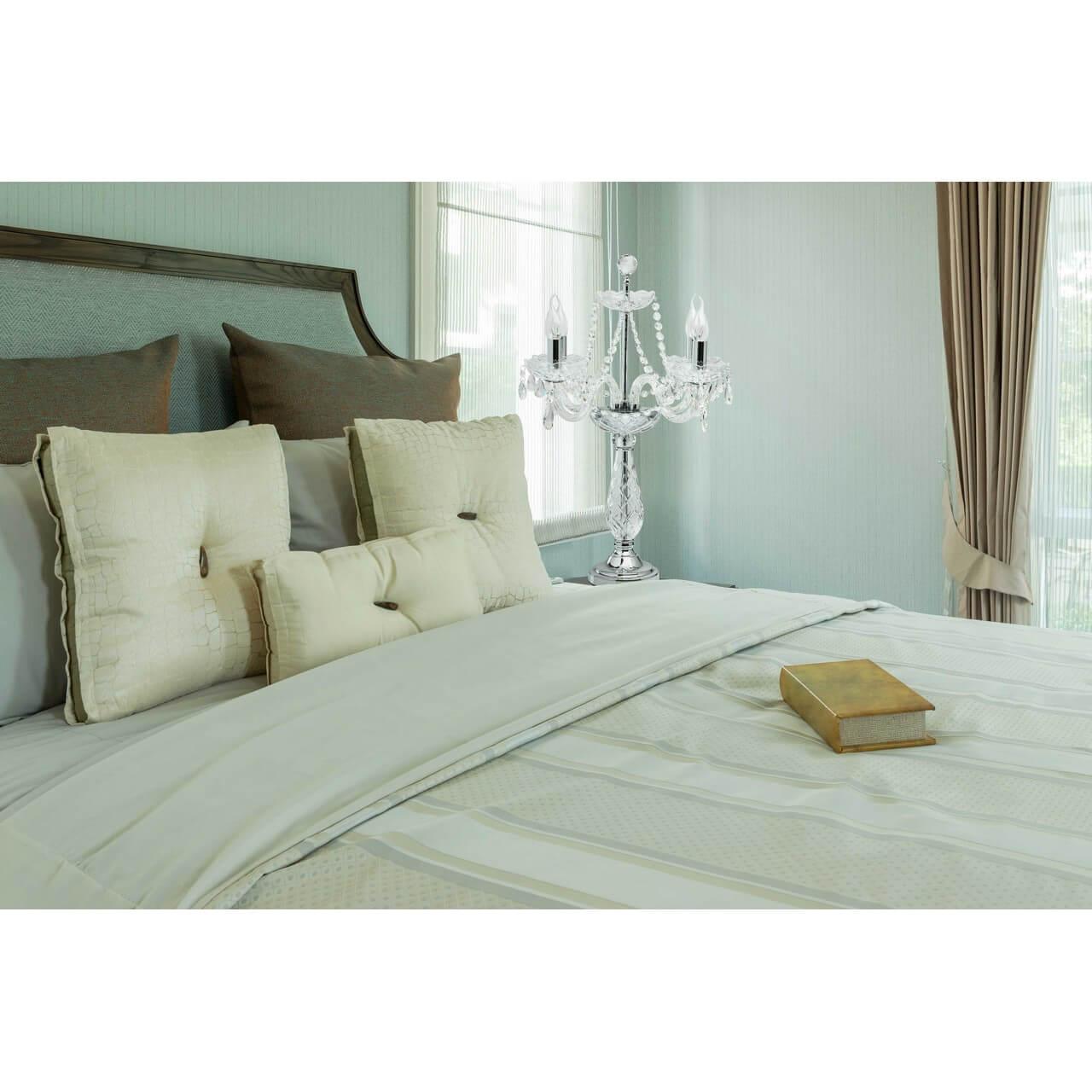 Настольная лампа MW-Light Каролина 15 367036304 MW-LIGHT ПОДСВЕЧНИК, СВЕЧА 195152 Прозрачный;хром  - Вид №2