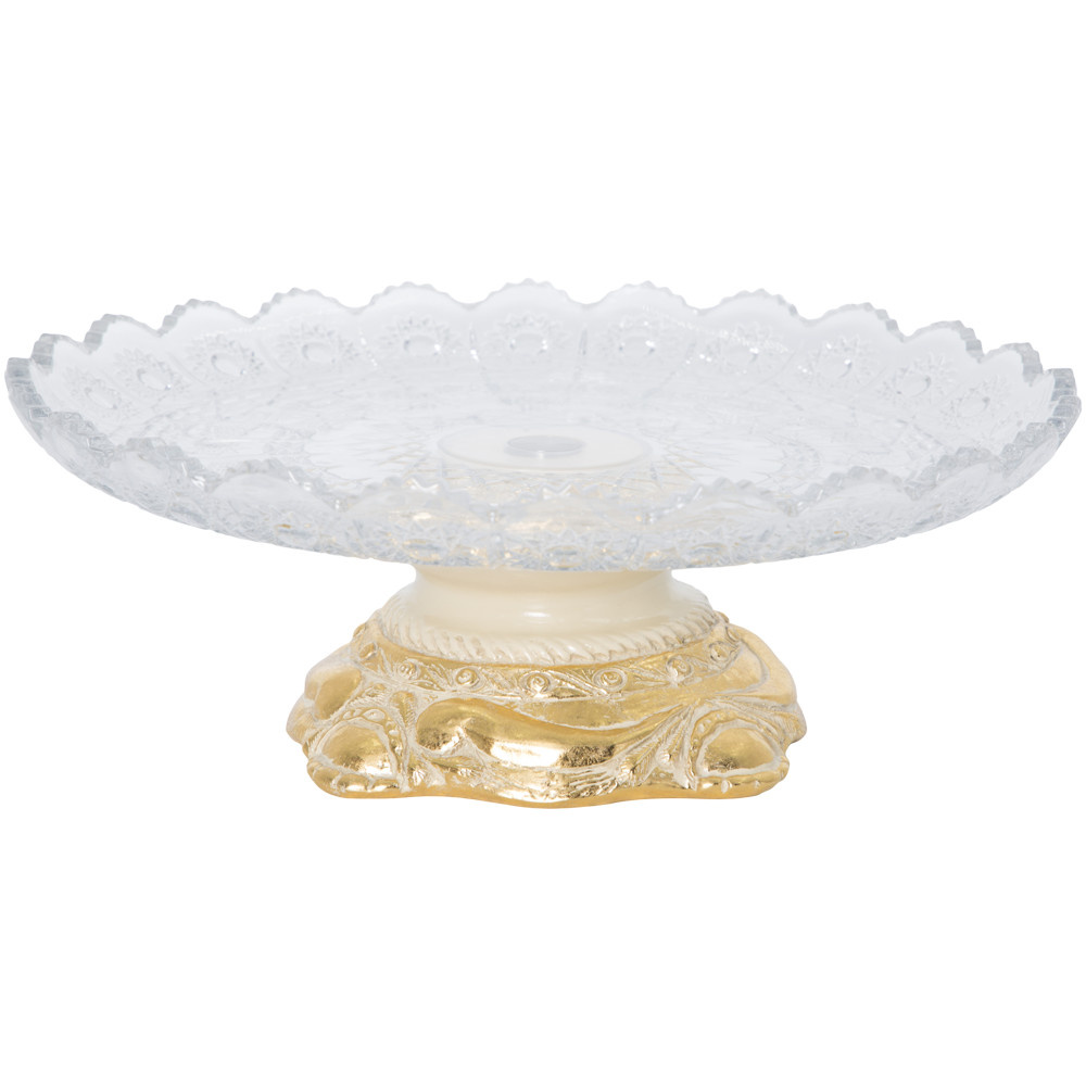 52094 BOGACHO Фруктовница-конфетница - 13 Айвори мрамор / стекло  - Вид №3